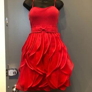 Adam Jones Paris Dark Pink Bow & Ruffle Dress M